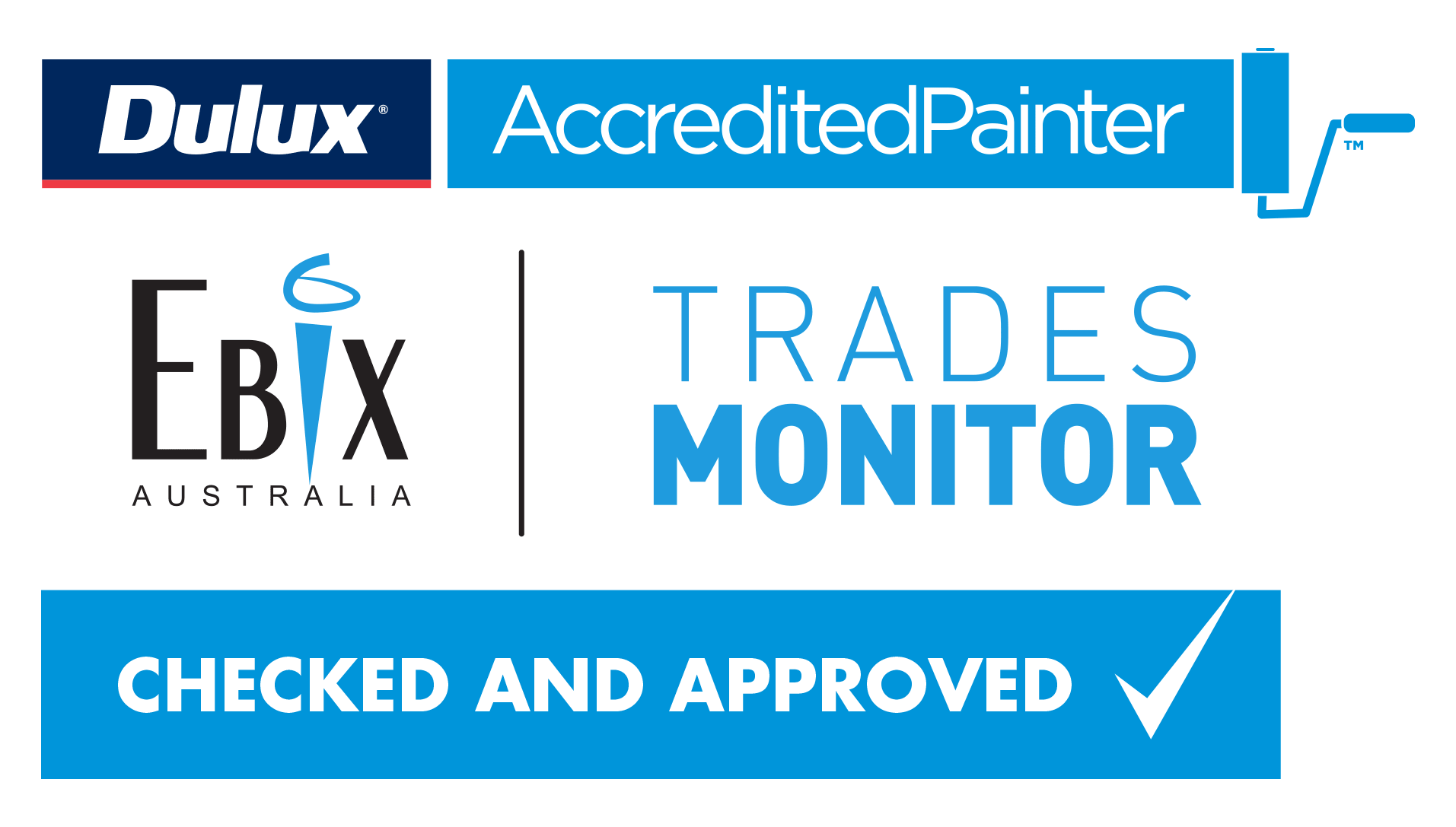 PAtrick North Painting is a Dulux Accredited Painter checked and approved by Ebix Trades Monitor